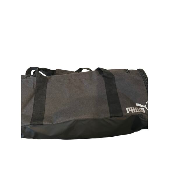 Puma Black Gray Duffel Bag 24"x12"x10" - Picture 4 of 6